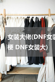 女装大佬(DNF女装大佬是什么意思什么梗 DNF女装大)