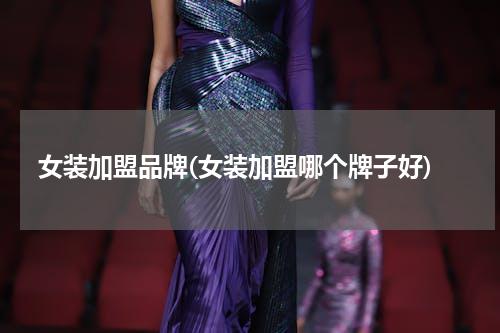 女装加盟品牌(女装加盟哪个牌子好)