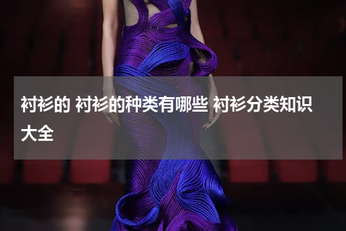 衬衫的 衬衫的种类有哪些 衬衫分类知识大全