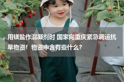 用镁盐作混凝剂时 国家向重庆紧急调运抗旱物资！物资中含有些什么？